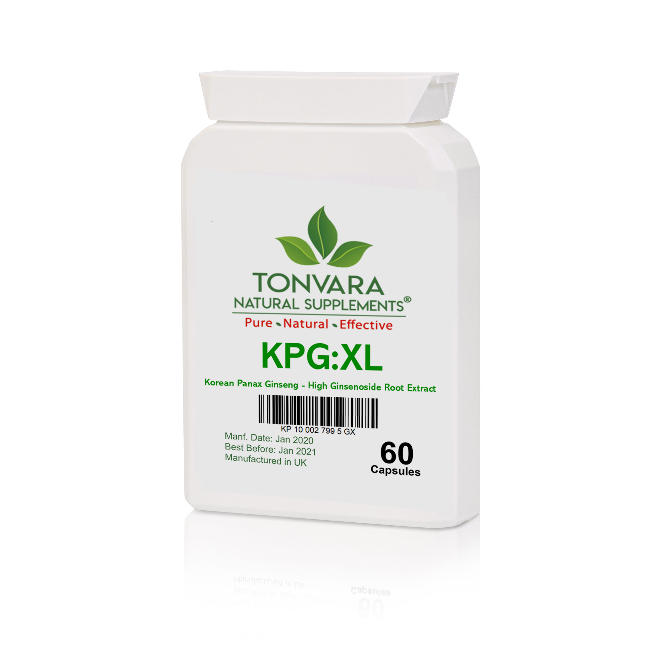 New Formula Tonvara KPG:XL Korean Panax Ginseng Pure Root Extract