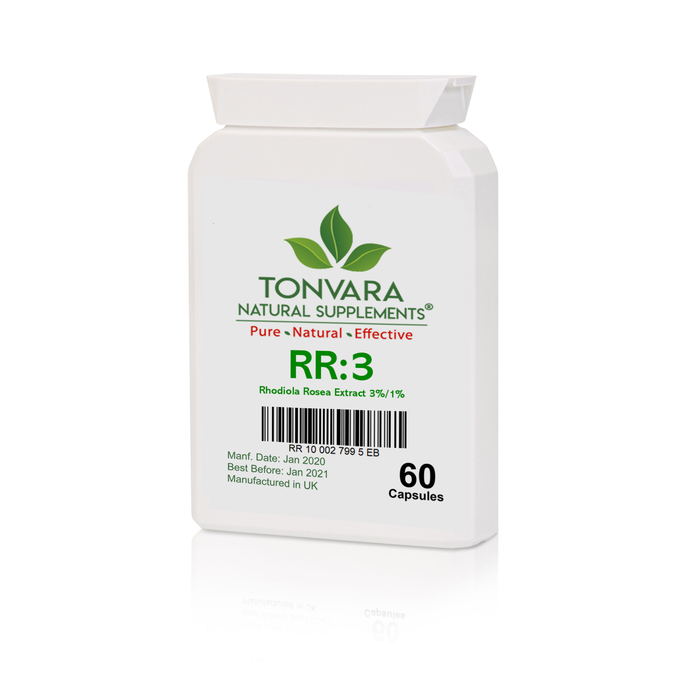 Tonvara RR:3 Rhodiola Rosea/Golden Root 3% Rosavins & 1% Salidroside