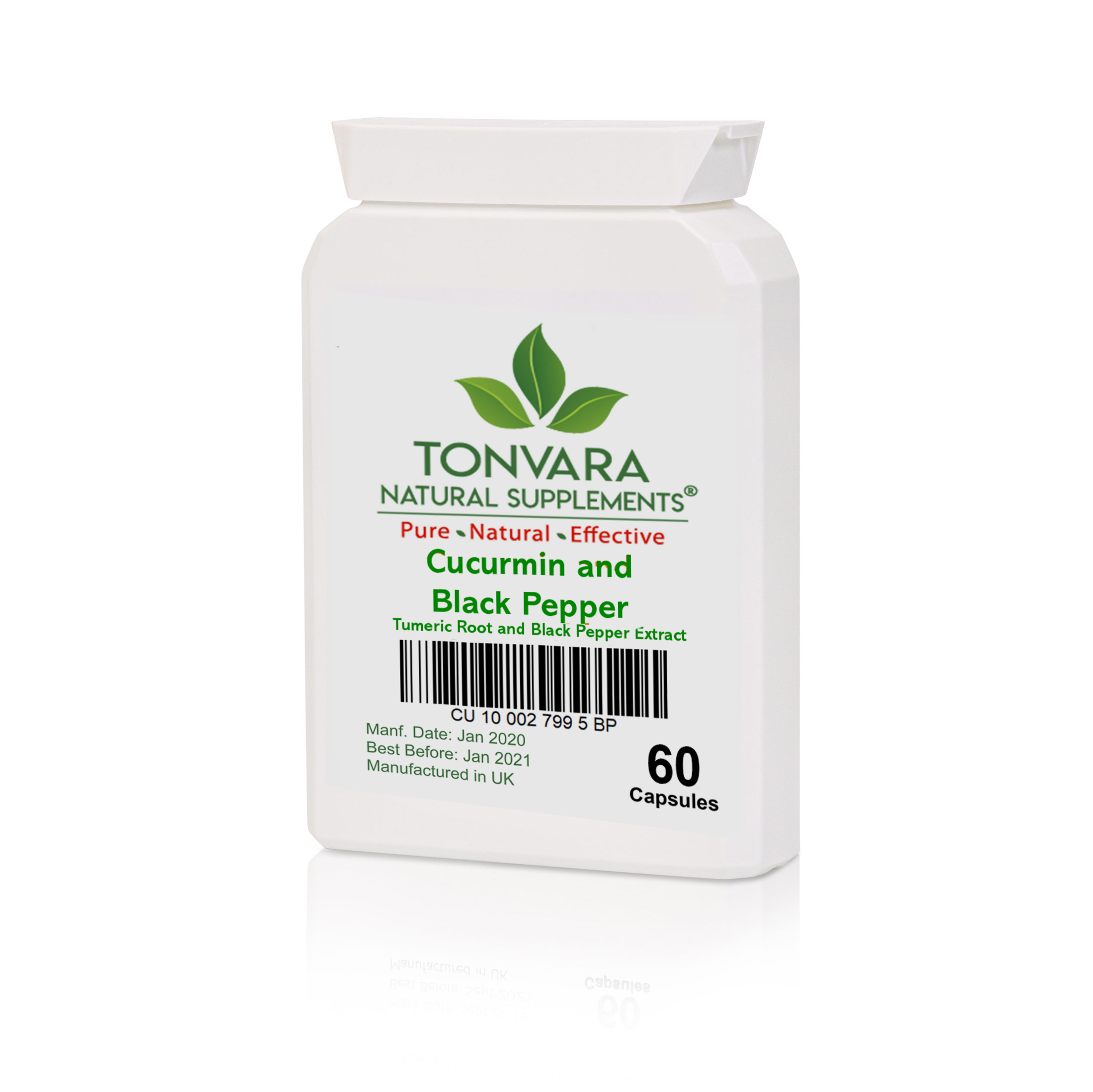 Tonvara Cucurmin and Black Pepper Extract - Tumeric Root and Black Pepper Extract