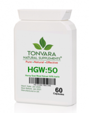 Tonvara HGW:50 Horny Goat Weed 50% Icariin - can improve male intimate functions - now in capsules